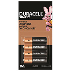 Батарейка Duracell Simply AA LR06 цена за 4шт.