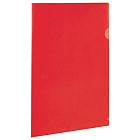 Папка-уголок BRAUBERG, красная 0,10 мм
